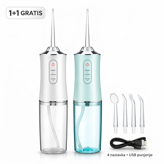 1+1 GRATIS – Oralni irigator sa 4 nastavka