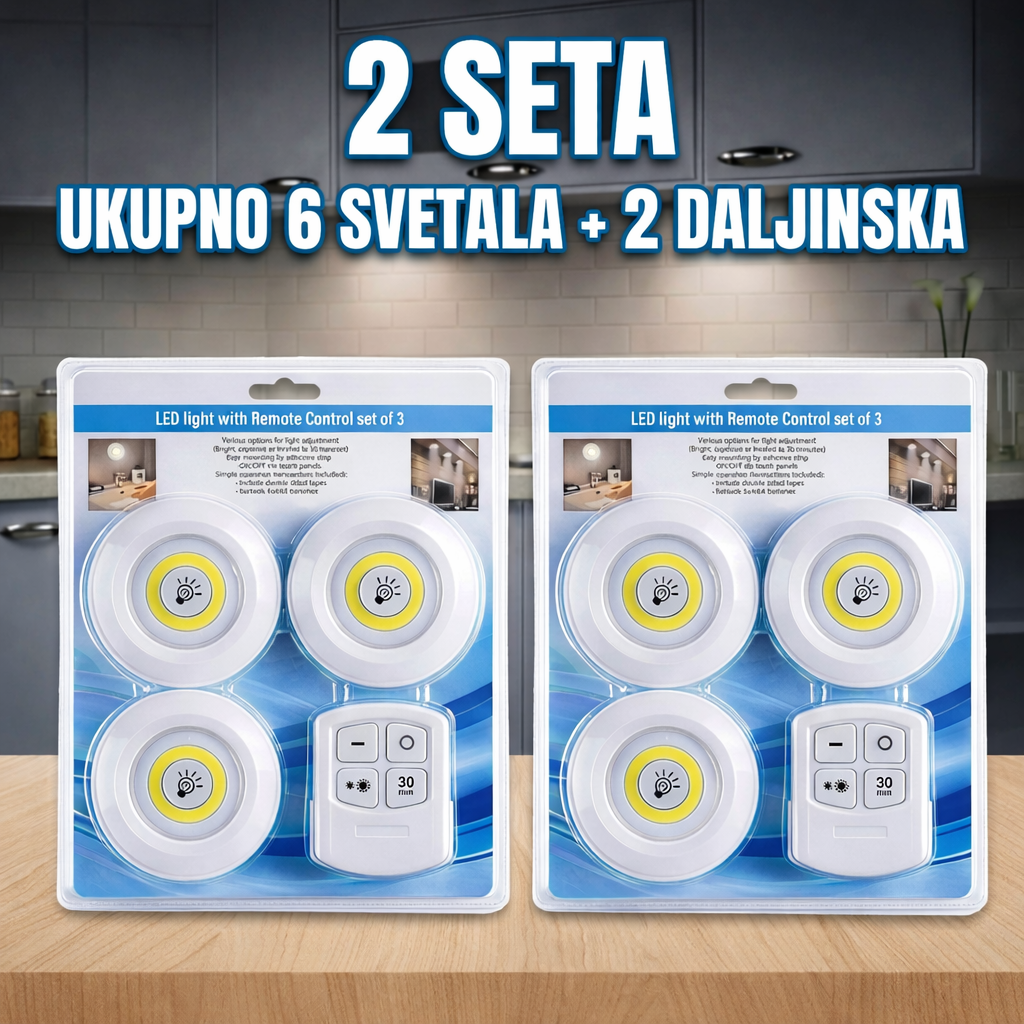 LED lampe sa daljinskim- 1+1 Set GRATIS
