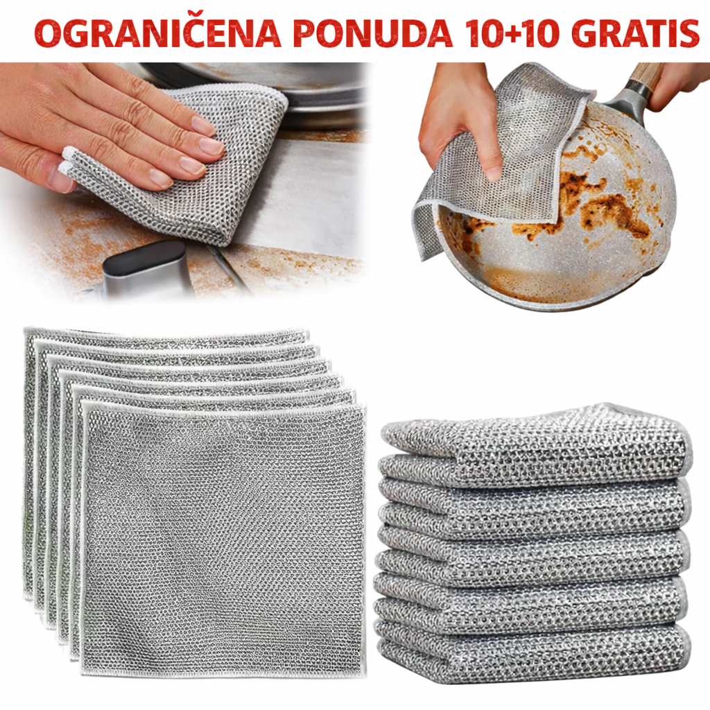 Set 10 Čeličnih krpa  + 10 GRATIS
